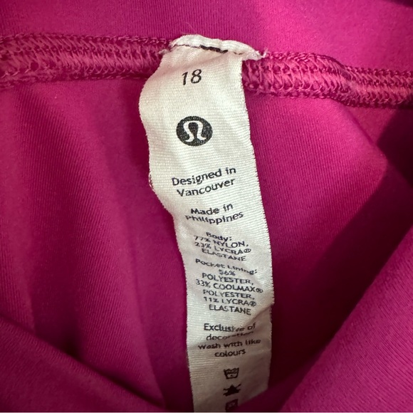 Lululemon Wunder Train High-Rise Crop 23” Ripened Raspberry Sz 18 - Picture 8 of 13